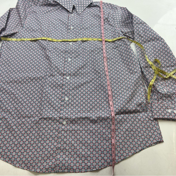 KS Signature men’s blue textured button down shirt 17 1/2 Tall NWT L56-17 - Picture 2 of 6